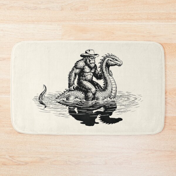 Item preview, Cowboy Bigfoot Loch Ness Monster Vintage Cryptid designed and sold by Y-Vibes.