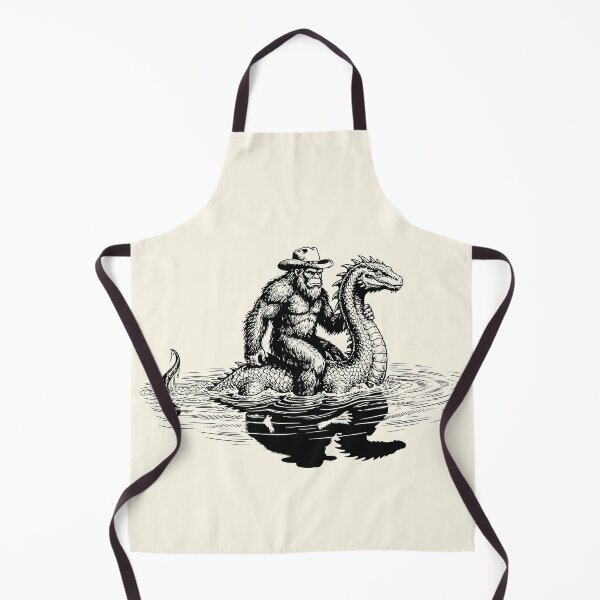 Item preview, Cowboy Bigfoot Loch Ness Monster Vintage Cryptid designed and sold by Y-Vibes.