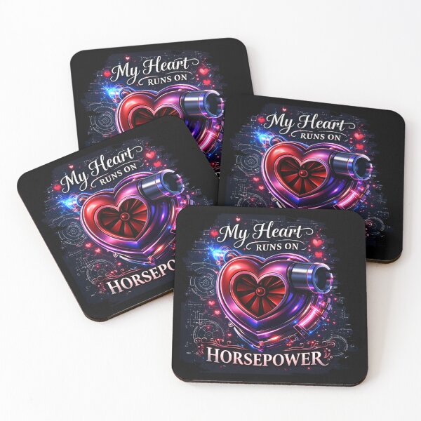 Item preview, My Heart Runs on Horsepower – Turbo Racing Valentine Heart designed and sold by CarantinedChaos.