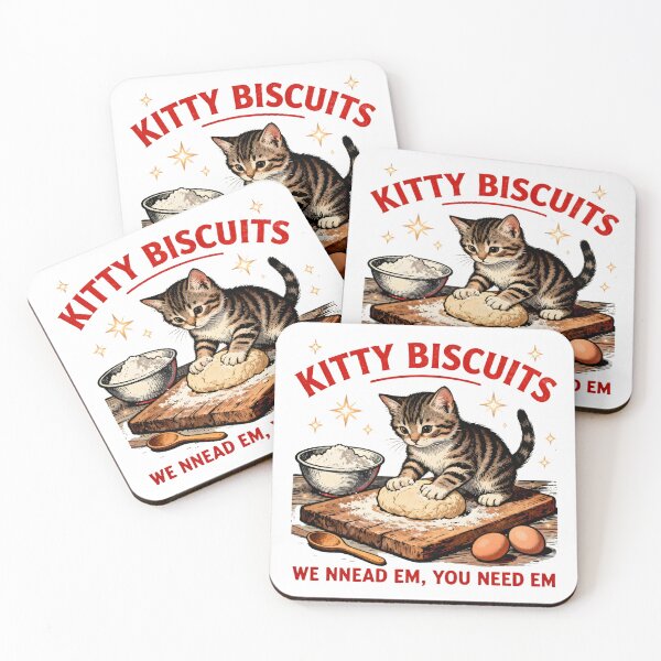 Item preview, cute kitty biscuits  designed and sold by Ismartista.
