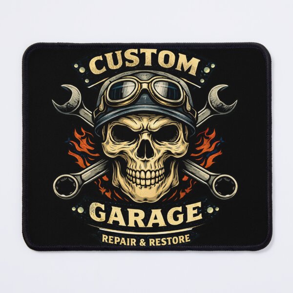 Item preview, Custom Garage Skull – Mechanic Repair & Restore Design designed and sold by Rag-Dog.
