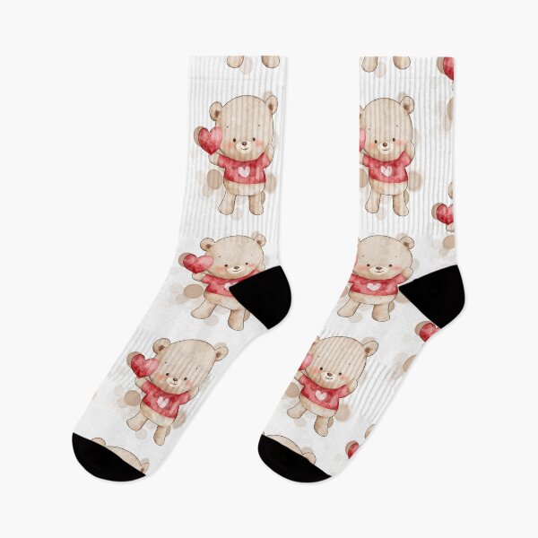 Item preview, Cute Bear Holding a Heart – Adorable Love Illustration designed and sold by iamKRUK.