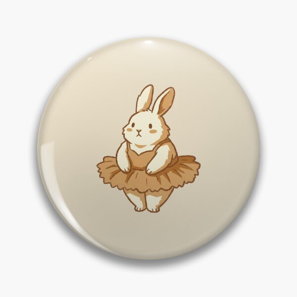 Item preview, Cute Ballerina Bunny Rabbit Wearing A Brown Tutu, Kawaii Animal Dancer designed and sold by Magnificent Lizard.