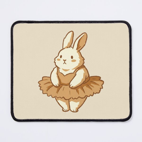 Item preview, Cute Ballerina Bunny Rabbit Wearing A Brown Tutu, Kawaii Animal Dancer designed and sold by Magnificent Lizard.