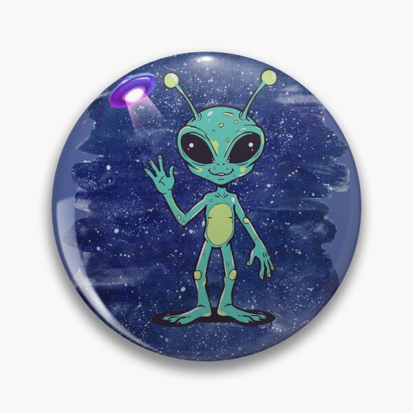 Item preview, Pulled the Friendly Neon Blue Space Alien designed and sold by ValeriValera.