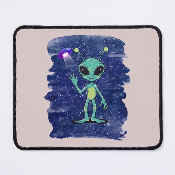 Item preview, Pulled the Friendly Neon Blue Space Alien designed and sold by ValeriValera.