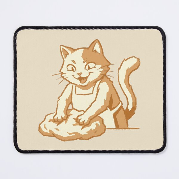 Item preview, Cute Baker Cat Kneading Dough, Funny Orange Tabby Making Biscuits designed and sold by Magnificent Lizard.