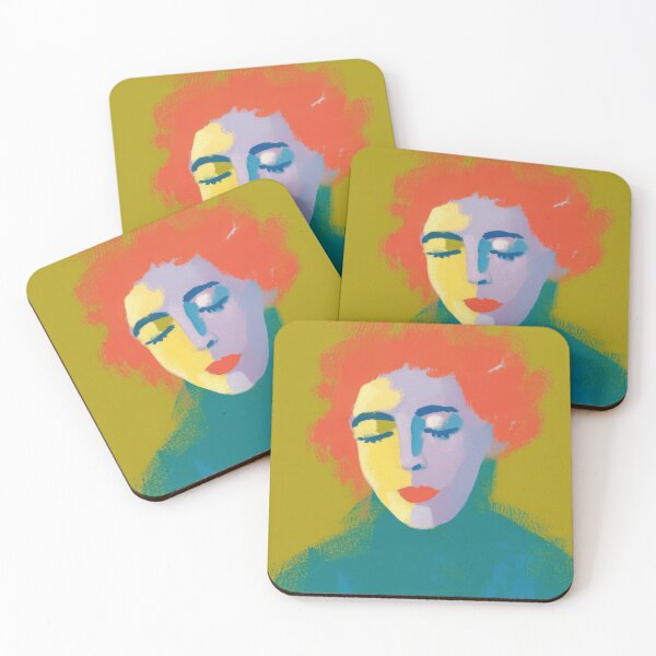 Item preview, Abstract portrait with vibrant colors designed and sold by ArtHouseNiklas.