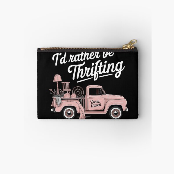 Item preview, I`d Rather Be Thrifting  Vintage Pink Truck Graphic Tee designed and sold by zuzzelek44.