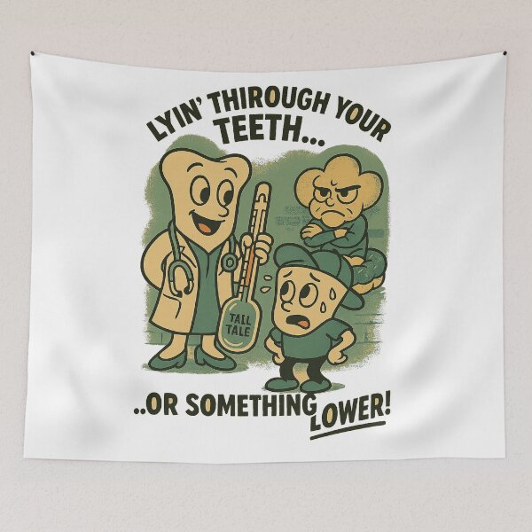 Item preview, Lyin’ Through Your Teeth… or Something Lower! – Tibby & Lil’ Fib designed and sold by F-B-F.