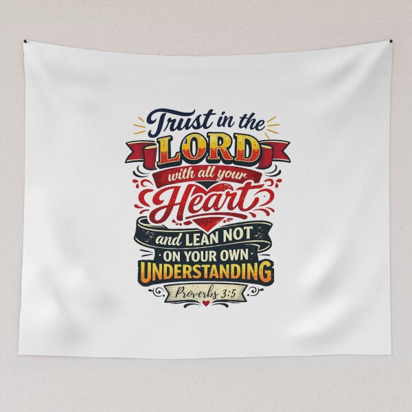 Item preview, Trust in the Lord - Bold Heart Proverbs 3:5 Graphic designed and sold by Faithloveshop.