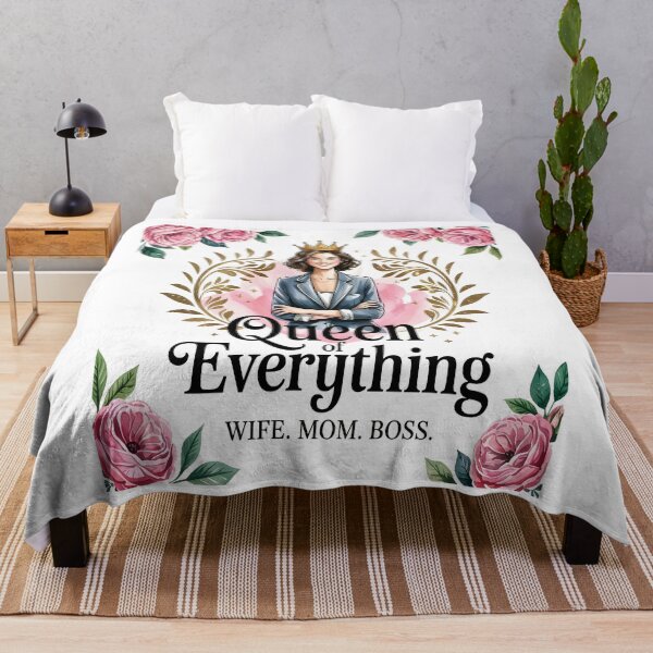 Item preview, Queen of Everything Shirt – Wife Mom Boss Strong Woman Floral Crown designed and sold by al21ex.