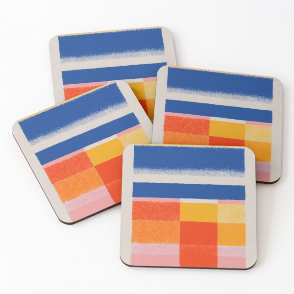 Item preview, Abstract color fields in yellow and blue designed and sold by ArtHouseNiklas.