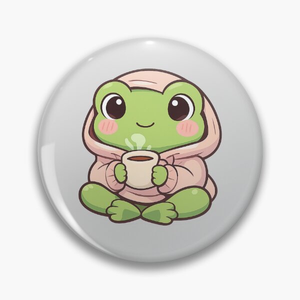 Item preview, Cosy Frog Drinking Coffee – Cute Introvert Animal Illustration designed and sold by Skyhaze001.