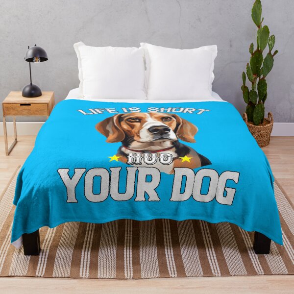Item preview, Beagle Pet Owner Art Design Life Is Short Hug Your Dog designed and sold by fantasticdesign.