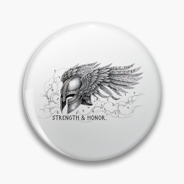 Item preview, Valkyrie Helmet Runic Norse Mythology Art designed and sold by HoruxDesign.