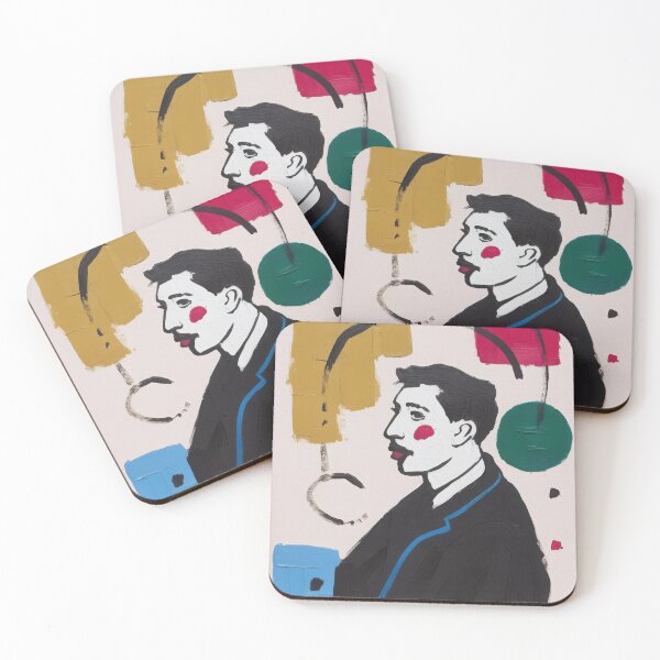 Item preview, Abstract male portrait with color shapes designed and sold by ArtHouseNiklas.