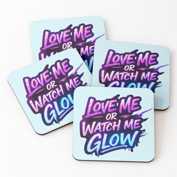Item preview, Love Me Or Watch Me Glow- Motivational Vaporwava Quote designed and sold by ValeriValera.
