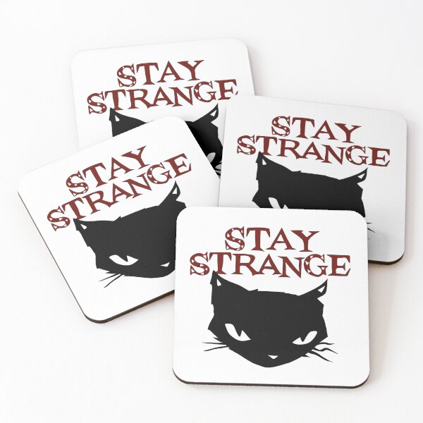 Item preview, Stay Strange – Black Cat Illustration designed and sold by s.artaller.