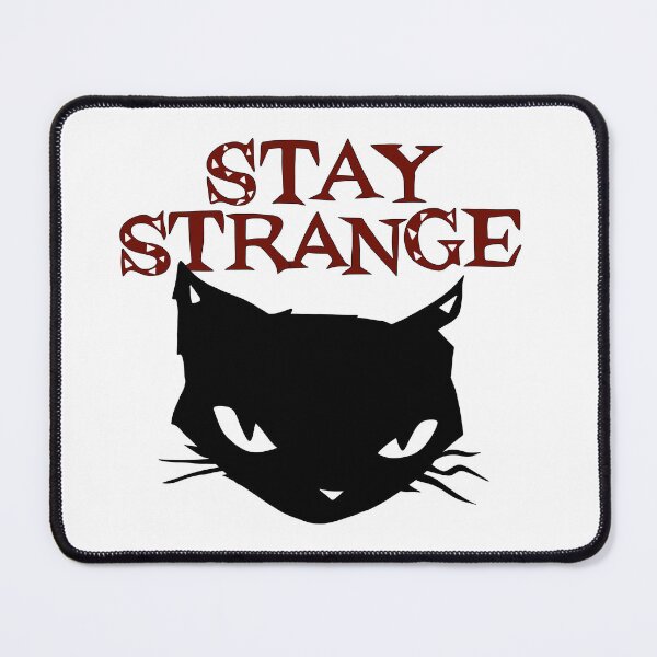 Item preview, Stay Strange – Black Cat Illustration designed and sold by s.artaller.