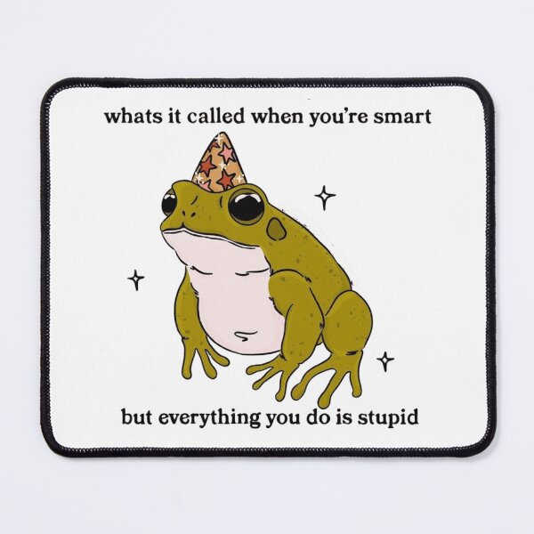 Item preview, Funny Frog Meme Smart But Stupid Wizard Frog Hat designed and sold by JossDesign15.