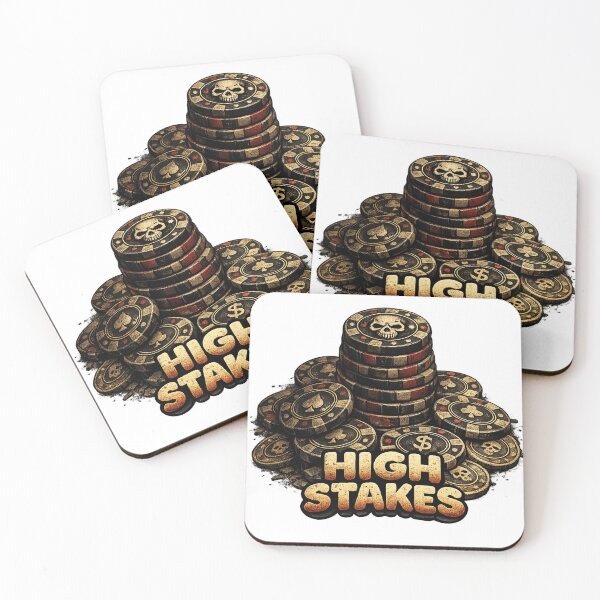 Item preview, High Stakes Poker - Vintage Casino Skull Chips Design designed and sold by Gletschie.