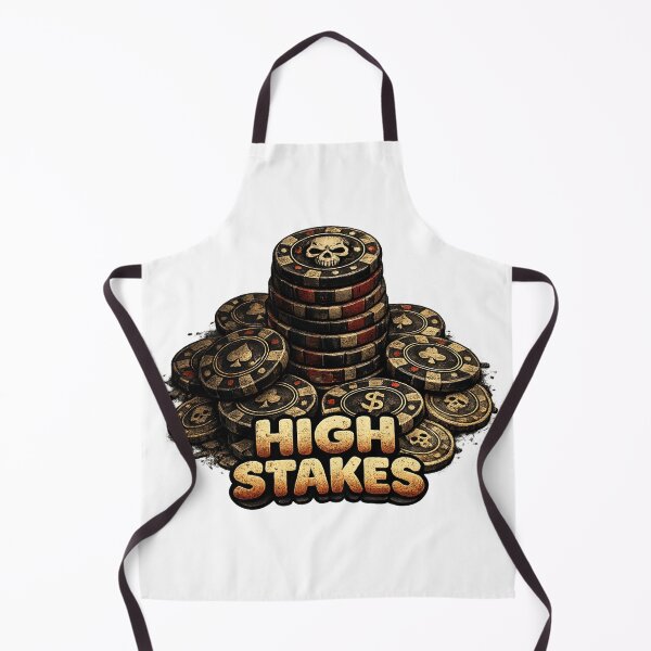 Item preview, High Stakes Poker - Vintage Casino Skull Chips Design designed and sold by Gletschie.