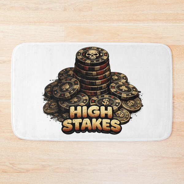 Item preview, High Stakes Poker - Vintage Casino Skull Chips Design designed and sold by Gletschie.