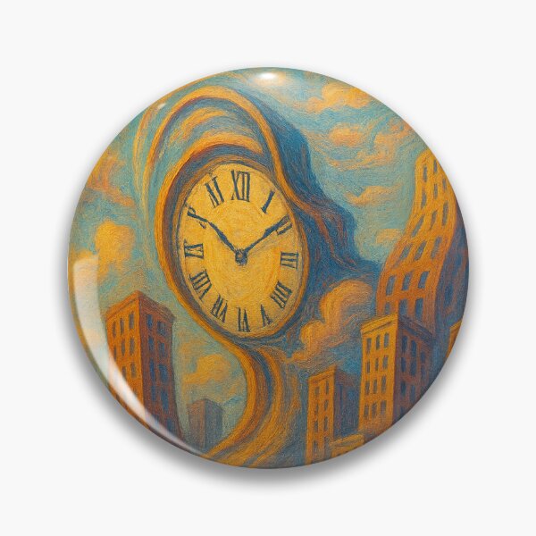 Artikelvorschau, Surreale, schmelzende Uhr-Stadtlandschaft entworfen und verkauft von Byarasstudio.