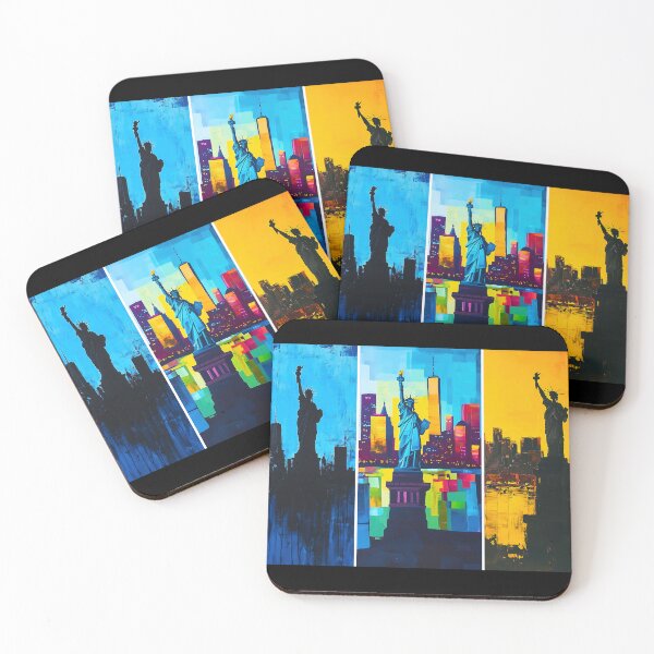 Item preview, NYC Skyline – Minimalist Statue of Liberty Triptych designed and sold by SkylineVistas Designs.