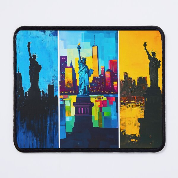 Item preview, NYC Skyline – Minimalist Statue of Liberty Triptych designed and sold by SkylineVistas Designs.