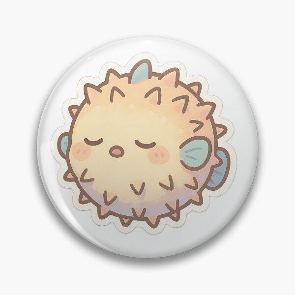 Item preview, Aesthetic Sleepy Pufferfish Sticker designed and sold by StickMint.