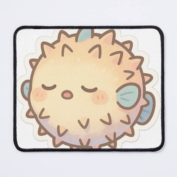 Item preview, Aesthetic Sleepy Pufferfish Sticker designed and sold by StickMint.