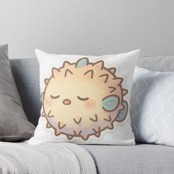Item preview, Aesthetic Sleepy Pufferfish Sticker designed and sold by StickMint.