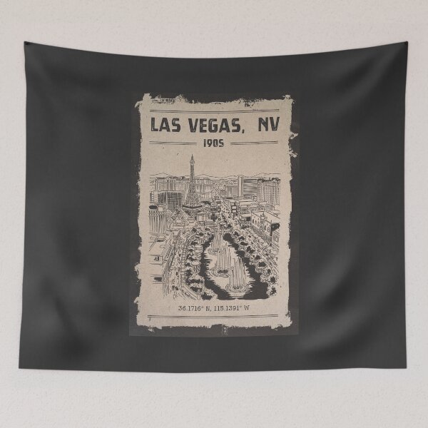 Item preview, Las Vegas Nevada Vintage Skyline Art - 1905 Architectural Engraving Style designed and sold by By Jonh.
