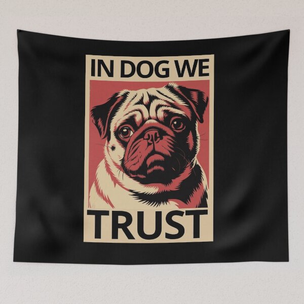 Item preview, In Pug We Trust: Cute Pug Lovers Design designed and sold by ProjectNoah.