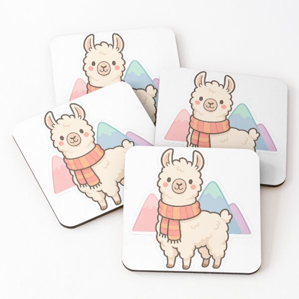 Artikelvorschau, Pastel Playful Llama Sticker entworfen und verkauft von StickMint.