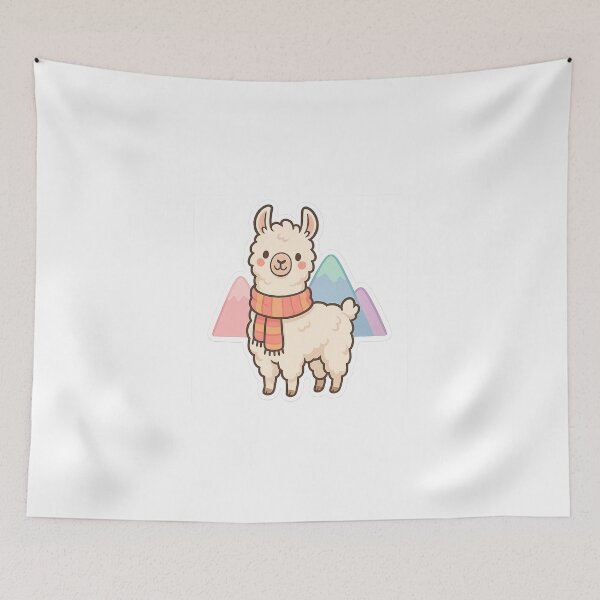 Artikelvorschau, Pastel Playful Llama Sticker entworfen und verkauft von StickMint.