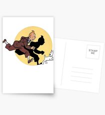 Tintin on the run Postkarten