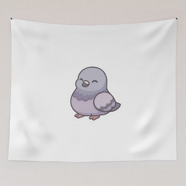 Item preview, Chibi Relaxed Pigeon Sticker designed and sold by StickMint.