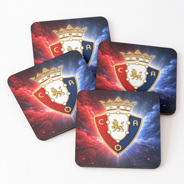 Item preview, CA Osasuna Inspired Crest – Red and Blue Spanish Football Fan Art designed and sold by RAVisuals.