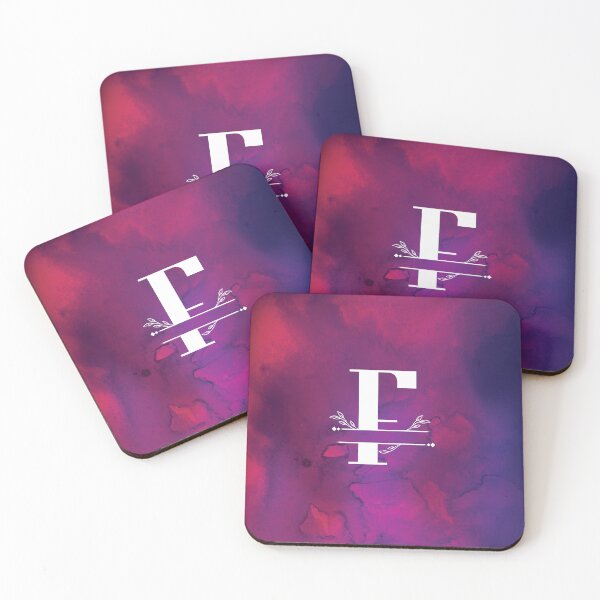 Item preview, Monogram F...... with white monogram and vibrant background designed and sold by CHASAcreative.
