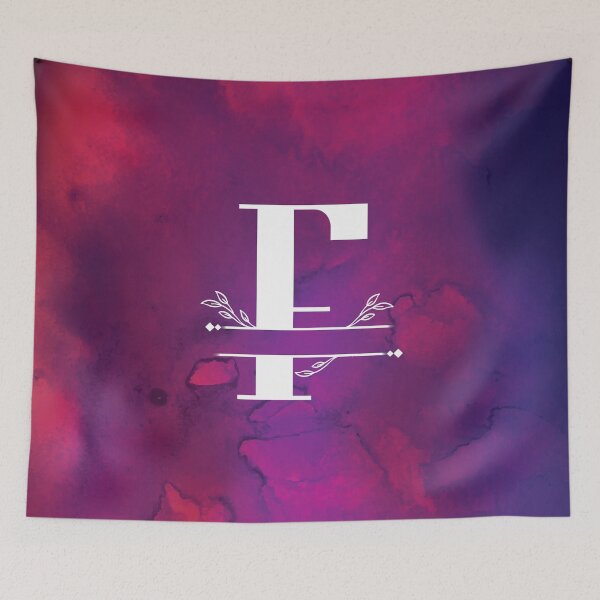 Item preview, Monogram F...... with white monogram and vibrant background designed and sold by CHASAcreative.