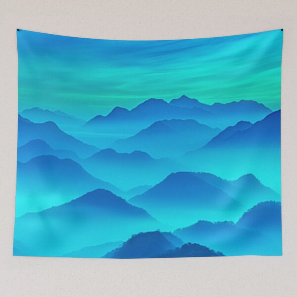 Item preview, Misty mountians blue designed and sold by odysseystar1996.