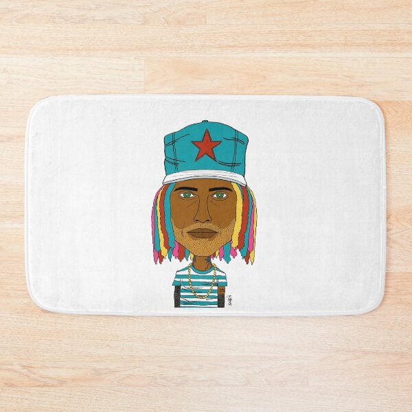 Item preview, Altboy - Rainbow Dreads Rap King Portrait - Colorful Locs Hip Hop Illustration. designed and sold by Eric Sintès.