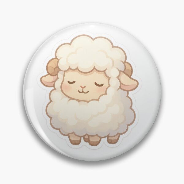 Artikelvorschau, Pastel Relaxed Sheep Sticker entworfen und verkauft von StickMint.