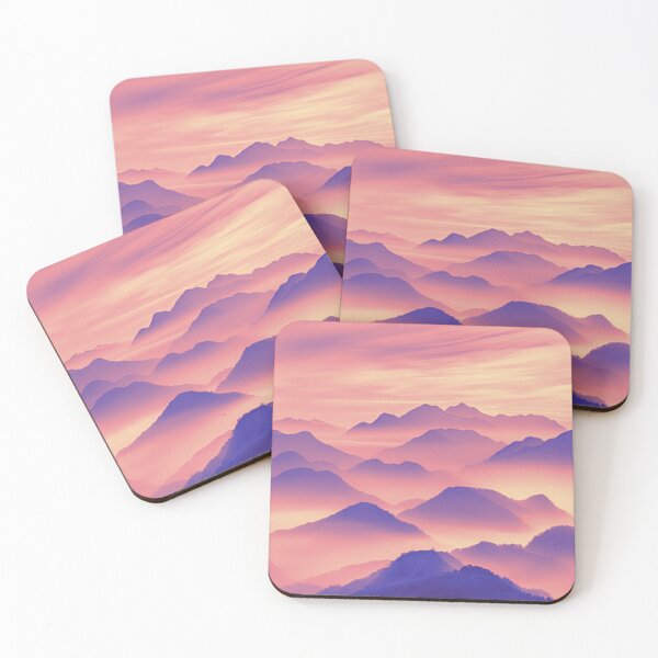 Item preview, Misty mountians pastel orange designed and sold by odysseystar1996.