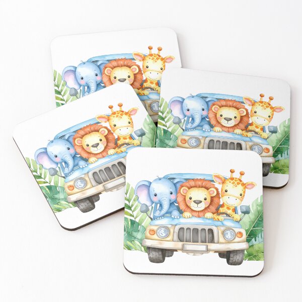 Item preview, Jungle Animals Riding in Car designed and sold by Rutvain.