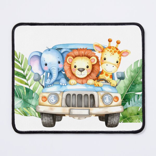 Item preview, Jungle Animals Riding in Car designed and sold by Rutvain.