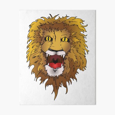 Creepy Lion Art Board Print